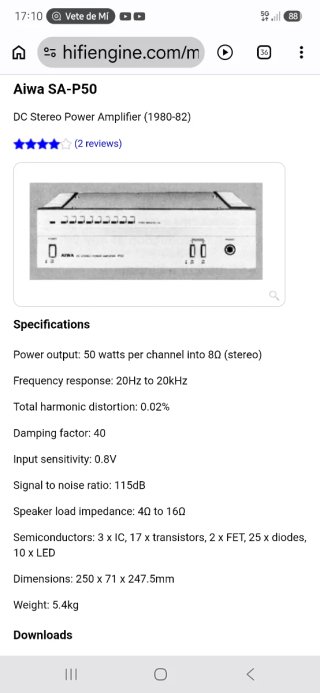 Aiwa P50 + C50 Previo y Etapa