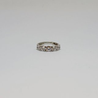 Sortija Oro Blanco 18k 5 Circonitas