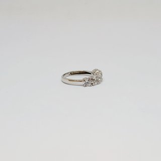 Sortija Oro Blanco 18k 5 Circonitas