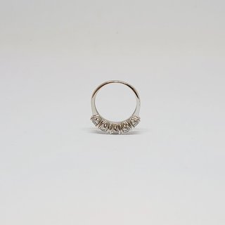 Sortija Oro Blanco 18k 5 Circonitas