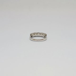 Sortija Oro Blanco 18k 5 Circonitas