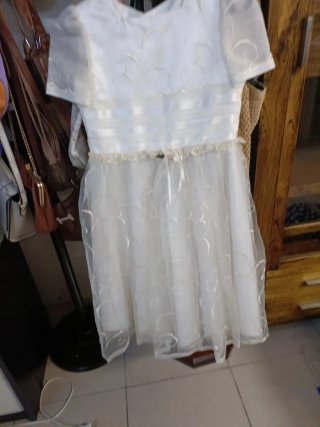 Vestido comunión/novia/niño azul y blanco