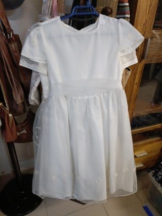 Vestido comunión/novia/niño azul y blanco