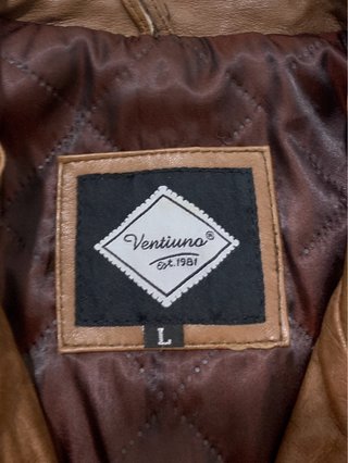 Chaqueta Cuero Vintage Veintiuno Marrón