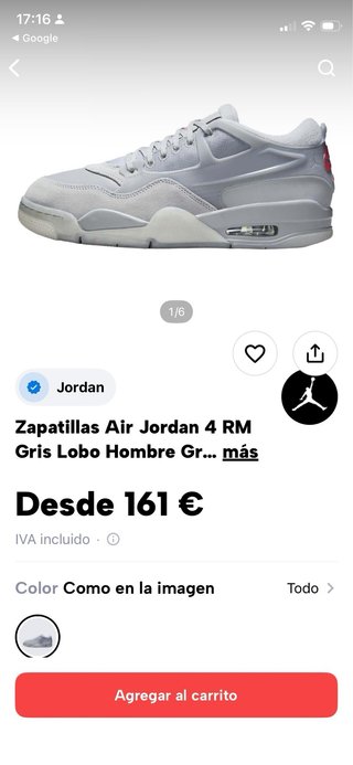 Zapatillas Air Jordan 4 RM GRIS