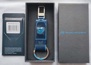 Portachiavi Piquadro Blue Square anello e gancio