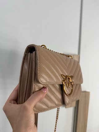Borsa Pinko Beige Oro