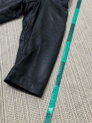 Gabardina Cuero Vintage Victor San Juan Negra
