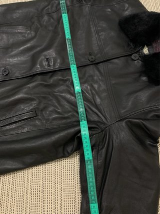 Gabardina Cuero Vintage Victor San Juan Negra