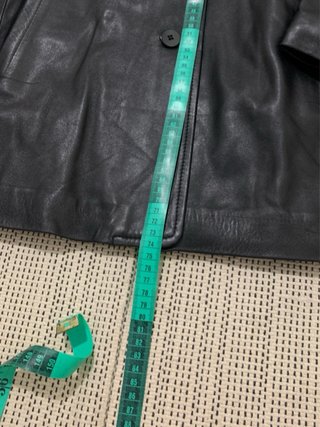 Gabardina Cuero Vintage Victor San Juan Negra