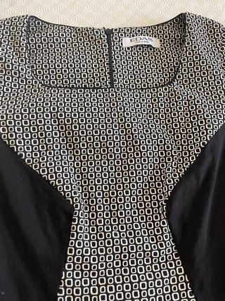EDAS Abito Tubino Nero/Bianco Taglia M