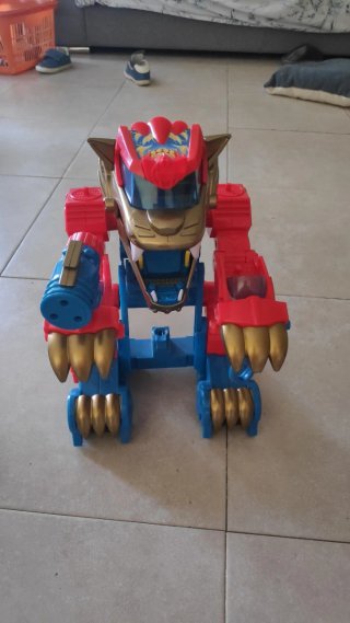 Superthings Robot Tigre Rojo Azul Dorado