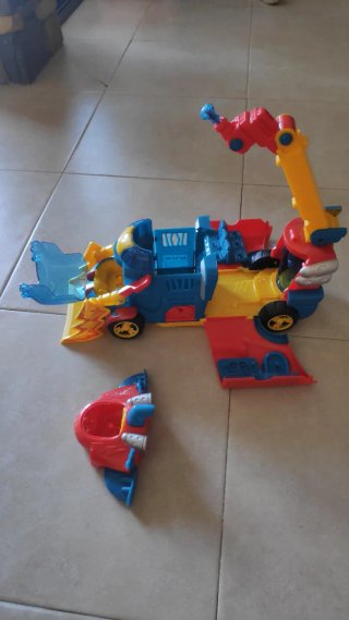Superthings Robot Tigre Rojo Azul Dorado