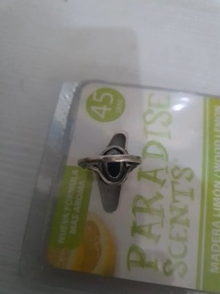 Anillo Plata con Piedra Naranja Ovalada