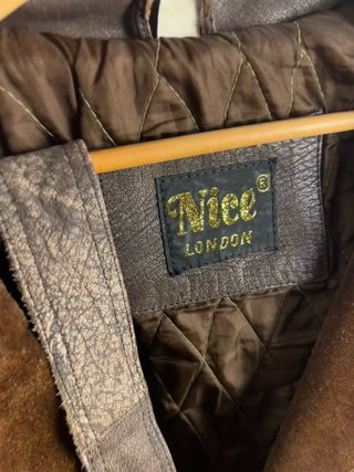 Chaqueta Vaquera Flecos Vintage Nice London Marrón