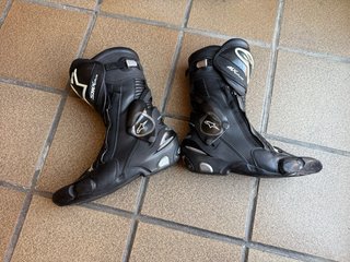 Botas Moto Alpinestars SMX Plus Negras/Blancas