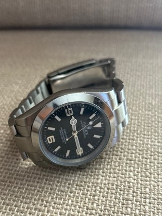 Rolex Explorer Automático Negro Plata