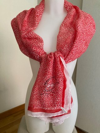 Pañuelo IKKS Gasa estampado leopardo y calavera
