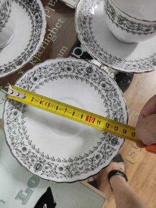 4 Tazas de café con platito de porcelana