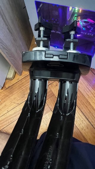Soporte Doble Monitor Invision Negro
