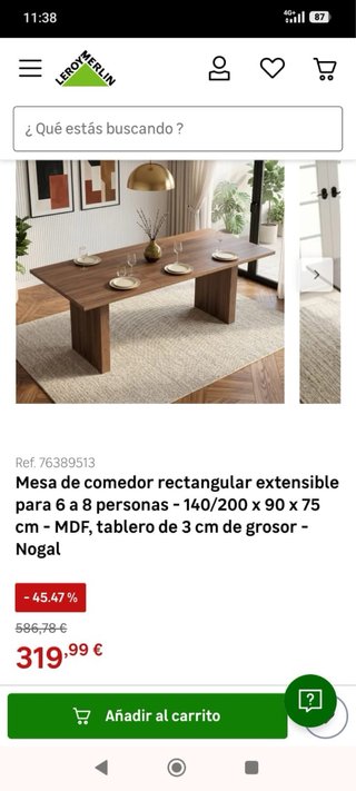 Mesa Comedor Extensible Hmluxury Madera