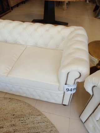 Sofá Chester Piel Blanco