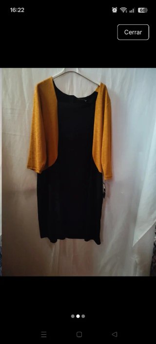 Vestido Curvy Negro y Amarillo