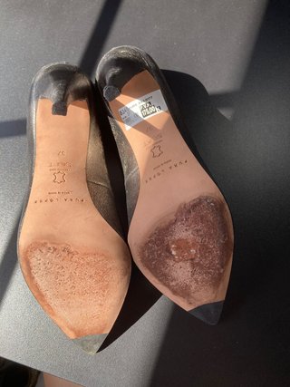 Pura López Stilettos Piel Metalizada Talla 37