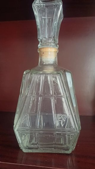 5 Bottiglie Vuote di Whisky Doppia V