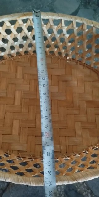 Cesta Mimbre Ovalada Boho Beige