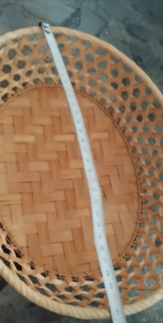 Cesta Mimbre Ovalada Boho Beige