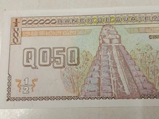 Billete 50 Centavos Quetzal Guatemala 1998