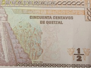 Billete 50 Centavos Quetzal Guatemala 1998