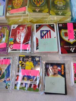 Lotto di figurine di calcio spagnolo