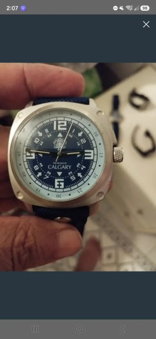 Reloj Calgary Azul y Plateado