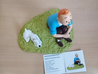Figura Tintín en la hierba