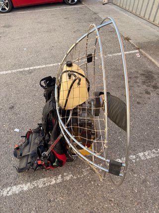 Paramotor y vela