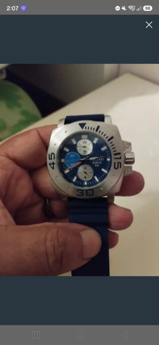 Reloj GARY Cronógrafo Azul y Plateado