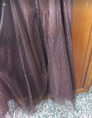 Vestido de tirantes marrón,  de ceremonia