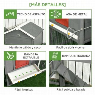 Gallinero Grande Madera Exterior 300x66x11