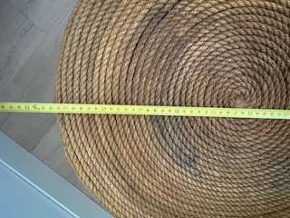 2 Mesitas Auxiliares Artesanales Yute y Madera