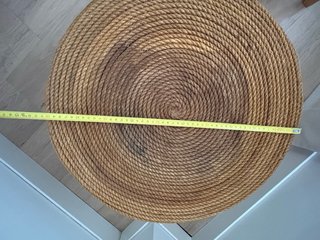 2 Mesitas Auxiliares Artesanales Yute y Madera