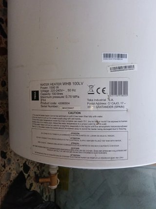 Teka Termo Eléctrico 100 litros