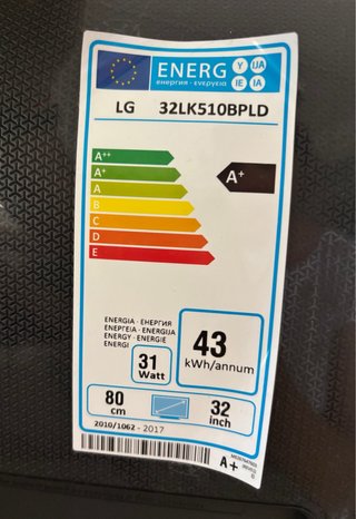 Televisión LG Negra 32 pulgadas