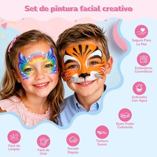 Pintacaras Infantil 48 Colores Lavables