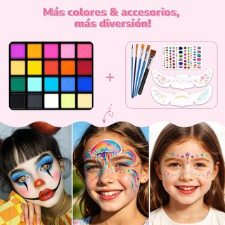 Pintacaras Infantil 48 Colores Lavables