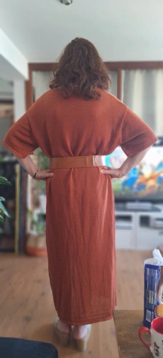 Vestido Zara largo recto manga corta con lino