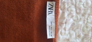 Vestido Zara largo recto manga corta con lino