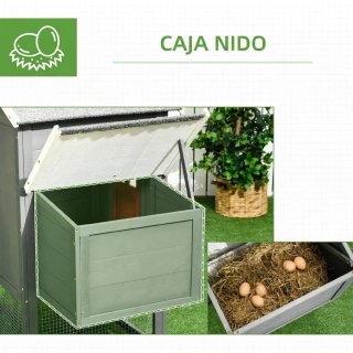 Gallinero Grande Madera Exterior con Nidos