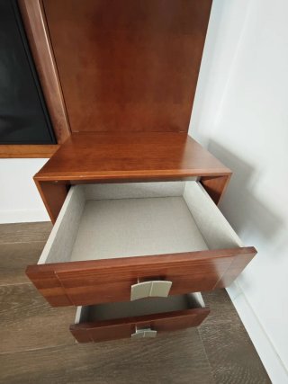 Conjunto cabecero y 2 mesillas madera